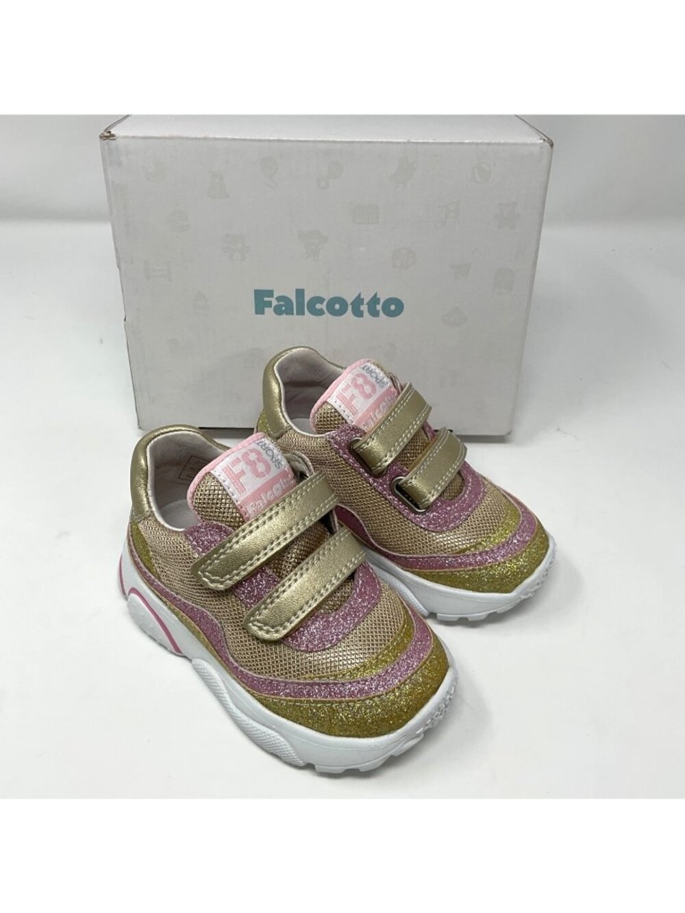 Naturino Falcotto Amantea VL AW22 Girls' Platinum Sneakers EU 22 Size 6 Toddler